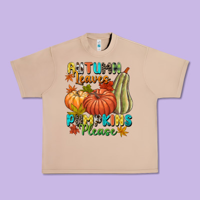 Autumn Leaves Pumpkins Please Urban Heavy Tee Designed By Nancycooperartshop
