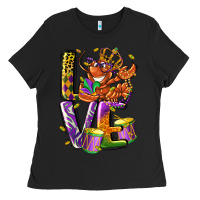 Black Mardi Gras love Ladies Tee - LillyAllenDesigns