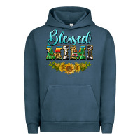 Pigment Midnight Navy blessed mimi Urban Hoodie - BarkalooDesign