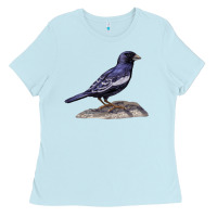 Baby Blue Lark Bunting Colorado State Bird Ladies Tee - RanaPortraitStore
