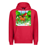 Cardinal farm life seamless pattern Premium Hoodie - FaDigitalArtStudio