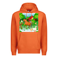 Carrot farm life seamless pattern Premium Hoodie - FaDigitalArtStudio