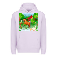 Lilac farm life seamless pattern Premium Hoodie - FaDigitalArtStudio