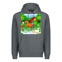 Rock farm life seamless pattern Premium Hoodie - FaDigitalArtStudio