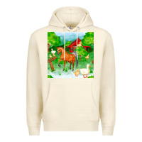 Sandshell farm life seamless pattern Premium Hoodie - FaDigitalArtStudio