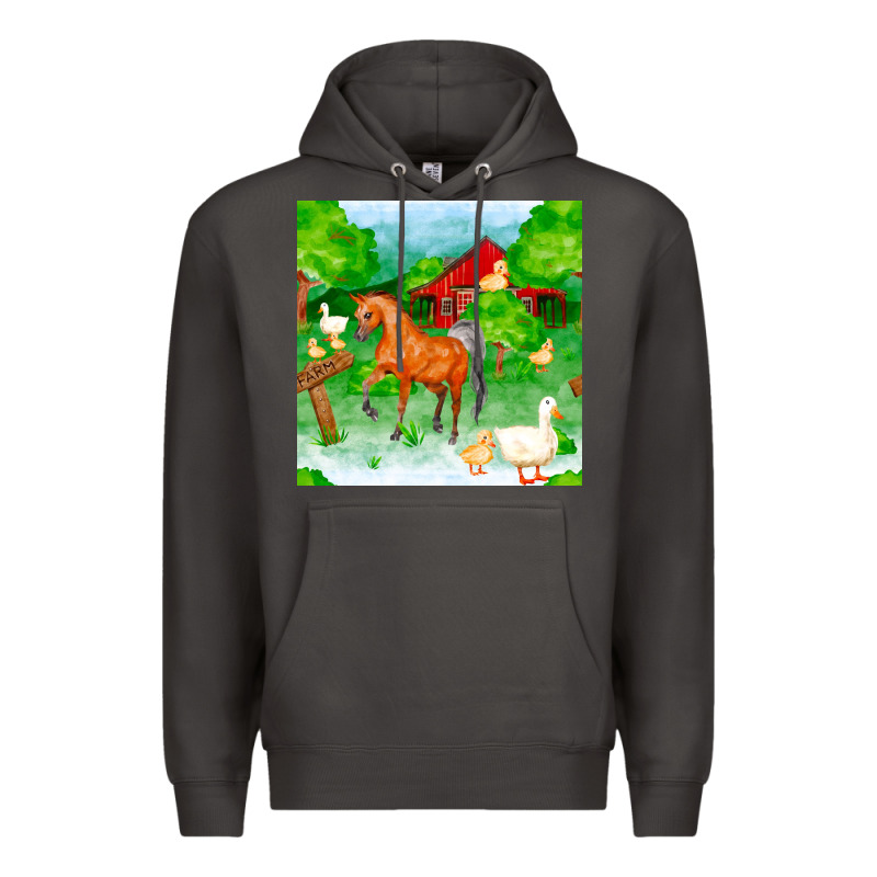Farm Life Seamless Pattern Premium Hoodie by FaDigitalArtStudio | Teevron