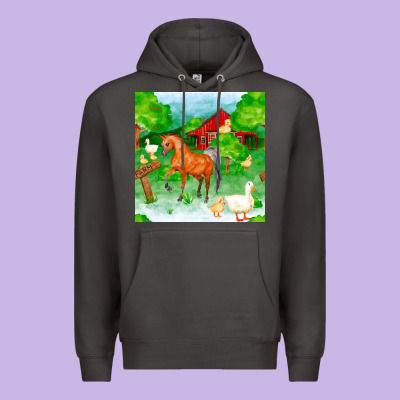Farm Life Seamless Pattern Premium Hoodie Designed By Fadigitalartstudio