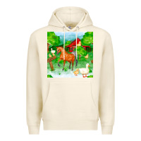 Tofu farm life seamless pattern Premium Hoodie - FaDigitalArtStudio