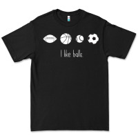 Black Funny Sports Balls Gag Gift Premium Tee - lanVoArt