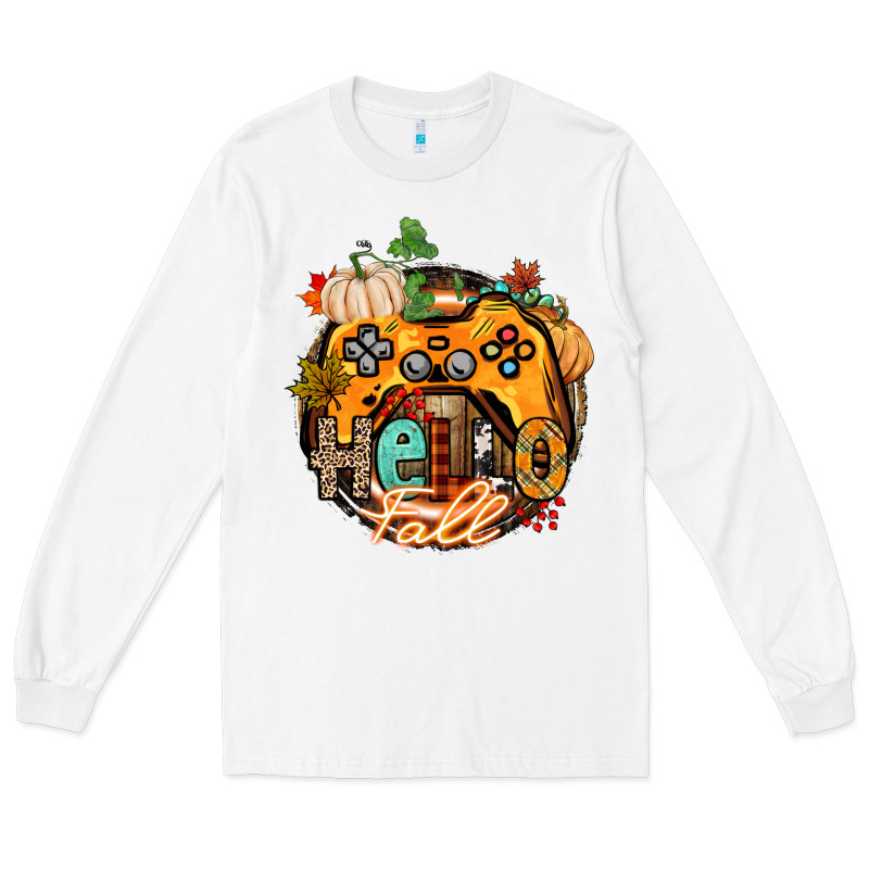 Hello Fall Gamer Long Sleeve Tee by CowGirlArtShop | Teevron