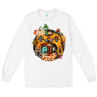 White hello fall gamer Long Sleeve Tee - CowGirlArtShop