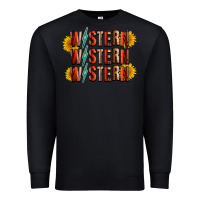 Black western sunflower Premium Sweatshirt - RacoonDesign