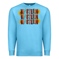 Ocean Blue western sunflower Premium Sweatshirt - RacoonDesign
