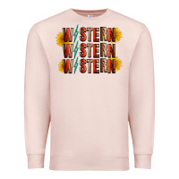 Pale Pink western sunflower Premium Sweatshirt - RacoonDesign