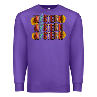 Purple western sunflower Premium Sweatshirt - RacoonDesign