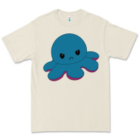 Angry Blue Moody Reversible Octopus Premium Tee | Teevron