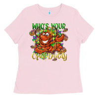 Bubblegum Pink Who's your craw daddy Mardi Gras Ladies Tee - LillyAllenDesigns