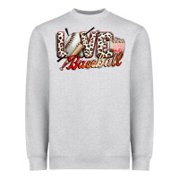 Heather Grey love baseball Heavyweight Sweatshirt - FaDigitalArtStudio