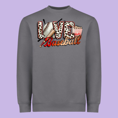 Love Baseball Heavyweight Sweatshirt Designed By Fadigitalartstudio