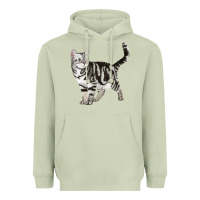 Matcha American Shorthair Cat Heavyweight Hoodie - LillyAllenDesigns