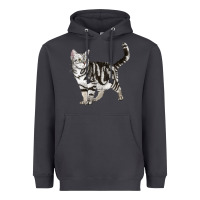 Smoke American Shorthair Cat Heavyweight Hoodie - LillyAllenDesigns