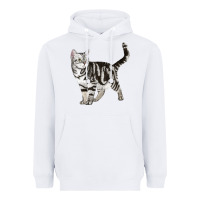 White American Shorthair Cat Heavyweight Hoodie - LillyAllenDesigns