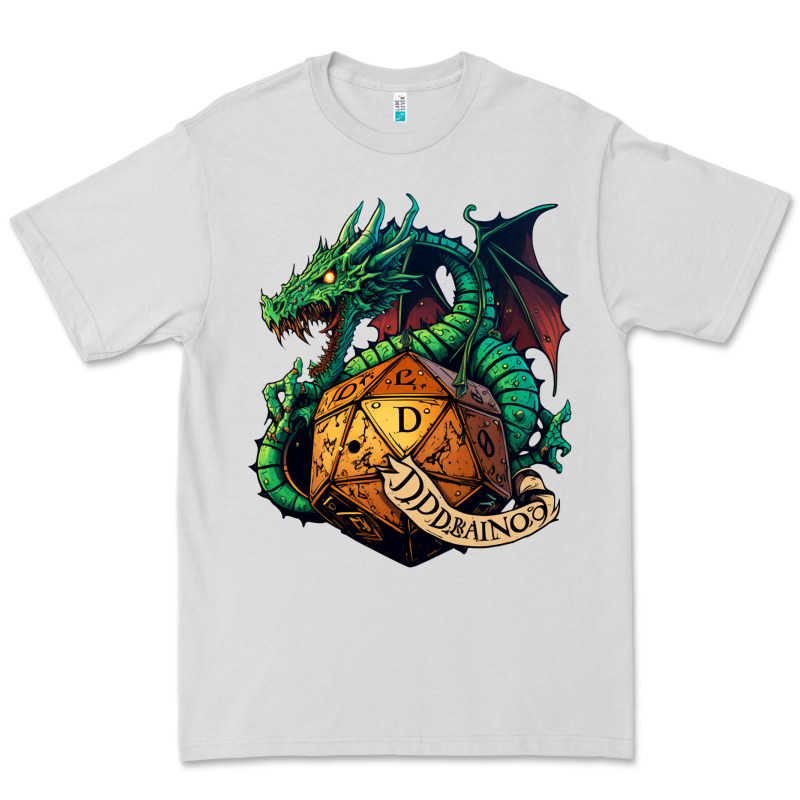 Dragon And A D20 Premium Tee by lanVoArt | Teevron