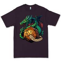 Plum dragon and a d20 Premium Tee - lanVoArt