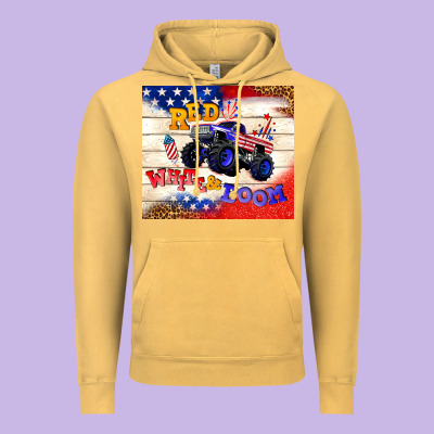 Red White & Boom Vintage Hoodie Designed By Tumblerdesignbyshophia