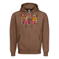 Chestnut Nach Valentine Zipper Hoodie - CowhideDigitalArt