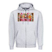 Heather Grey Nach Valentine Zipper Hoodie - CowhideDigitalArt