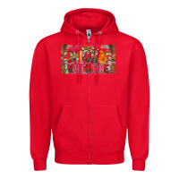 Red Nach Valentine Zipper Hoodie - CowhideDigitalArt