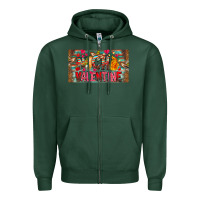 Sports Green Nach Valentine Zipper Hoodie - CowhideDigitalArt