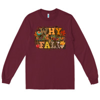 Burgundy why hello there fall Long Sleeve Tee - CowGirlArtShop
