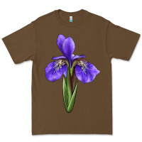 Cacao Iris Flower Premium Tee - LillyAllenDesigns