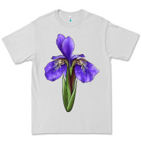 Dove Grey Iris Flower Premium Tee - LillyAllenDesigns