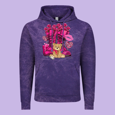 Army Boots Valentine's Day Vintage Hoodie Designed By Howdyjamesfarm
