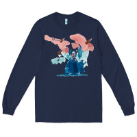 Navy risk of rain 2 Long Sleeve Tee - lanVoArt