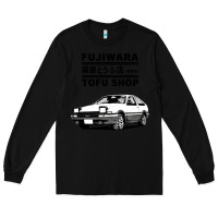 Black initial d fujiwara tofu shop ae86 manga Long Sleeve Tee - lanVoArt