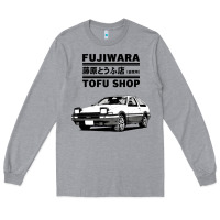 Heather Grey initial d fujiwara tofu shop ae86 manga Long Sleeve Tee - lanVoArt