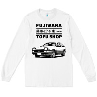 White initial d fujiwara tofu shop ae86 manga Long Sleeve Tee - lanVoArt