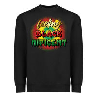 Black feeling blacknificent Heavyweight Sweatshirt - FaDigitalArtStudio