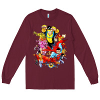 Burgundy invincible and friend hero art Long Sleeve Tee - lanVoArt