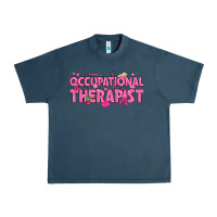 Midnight Navy breast cancer occupational therapist Urban Heavy Tee - texasbilliewilder