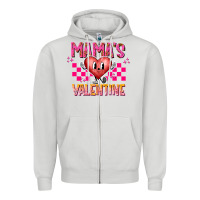 Dove Grey Mamas Valentine Zipper Hoodie - CowhideDigitalArt