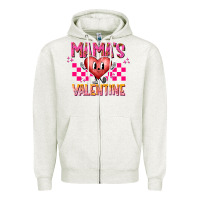 Oatmeal Heather Mamas Valentine Zipper Hoodie - CowhideDigitalArt