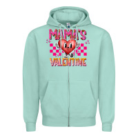 Seafoam Mamas Valentine Zipper Hoodie - CowhideDigitalArt
