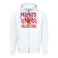 White Mamas Valentine Zipper Hoodie - CowhideDigitalArt