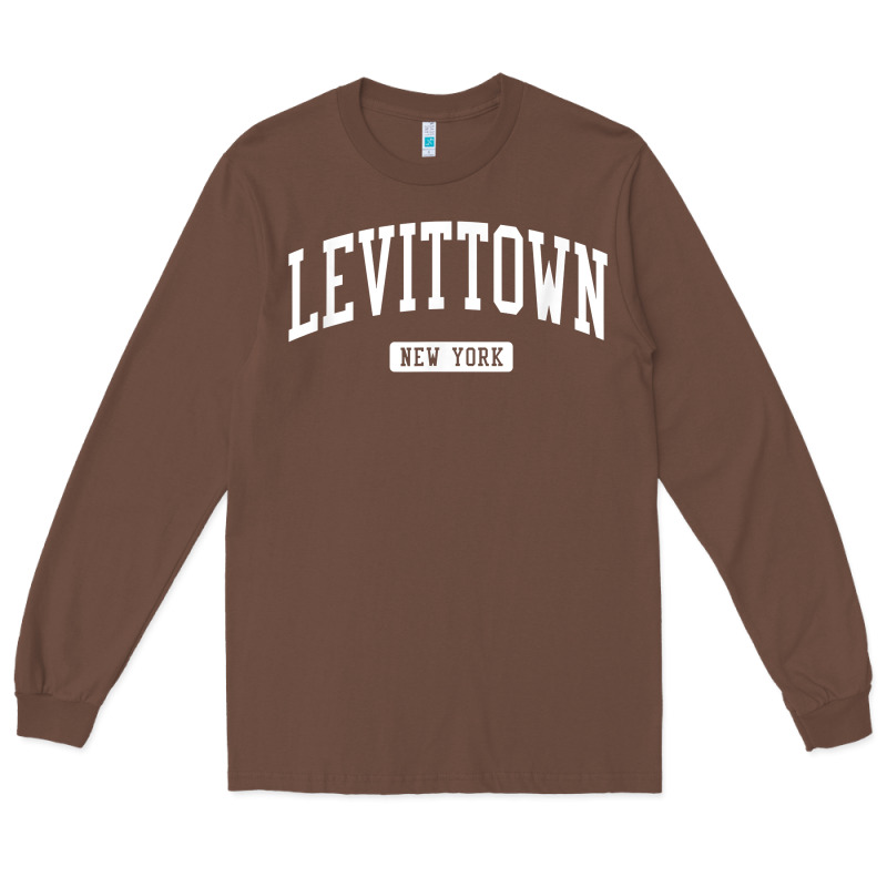 Levittown New York Ny Vintage Athletic Sports Design T Shirt Long Sleeve Tee by lanVoArt | Teevron