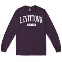 Plum levittown new york ny vintage athletic sports design t shirt Long Sleeve Tee - lanVoArt